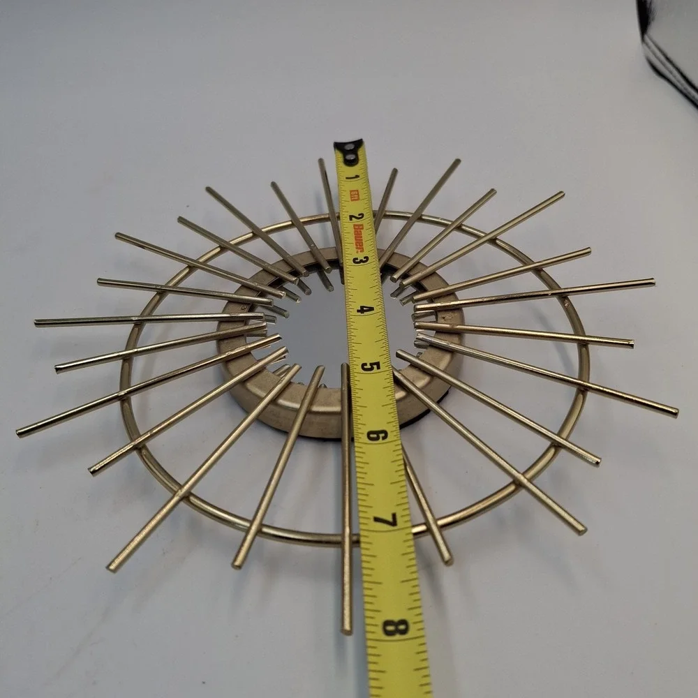 Set of 3 Gold Sunburst Wall Mirrors Metal Starburst Accent Decor 10